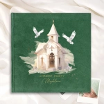 Pamiątkowy ALBUM Welurowy na Zdjęcia na Chrzest Święty