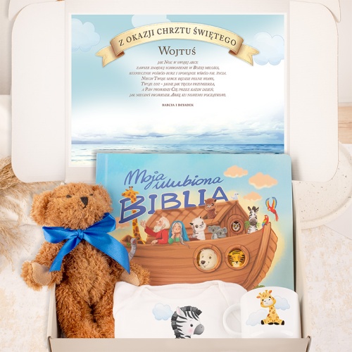 Personalizowany zestaw dla chłopca na chrzest święty