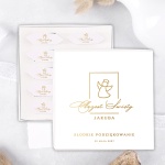 BOMBONIERKA z Krówkami Podziękowanie Chrzest św. Anioł Stróż