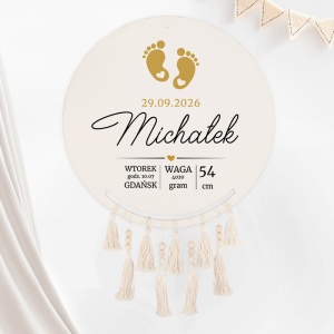 METRYCZKA Łapacz Snów Prezent Dla Dziecka Małe Stópki