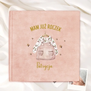 ALBUM Welurowy Prezent na Roczek Dla Dziewczynki