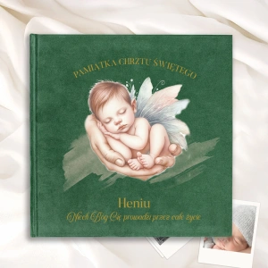 ALBUM Welurowy Elegancki Prezent na Chrzest dla Chłopca