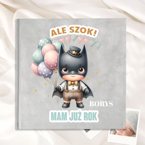 KSIĘGA Welurowa Mam Już Roczek Prezent dla Chłopca