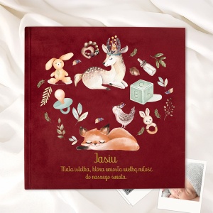 Personalizowany ALBUM na Zdjęcia Wklejane dla Dziecka Leśne Zwierzątka