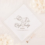 SZATKA do Chrztu z imieniem i datą Pamiątka dla chłopca ROMB