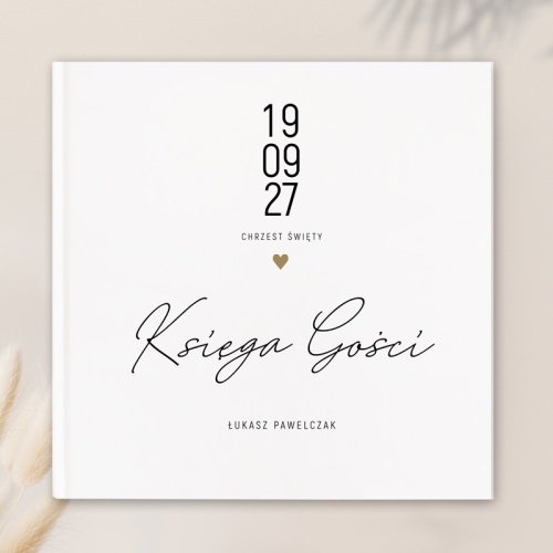 Personalizowana księga na wpisy gości z okazji Chrztu Świętego.