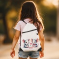 Worek dla dziecka z personalizacją w postaci imienia i nadrukiem myszki