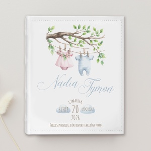 ALBUM dla bliźniaków pamiątkowy prezent na narodziny bliźniąt