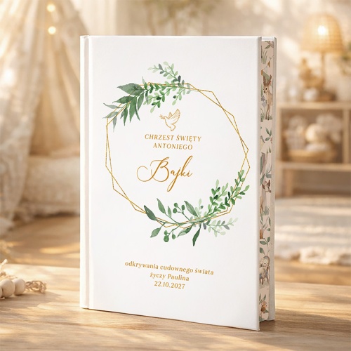 Książka z bajkami na Chrzest na prezent dla dziecka.