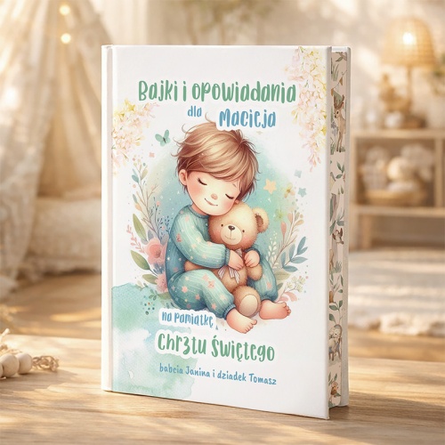 Książka z bajkami na Chrzest Święty chłopca.