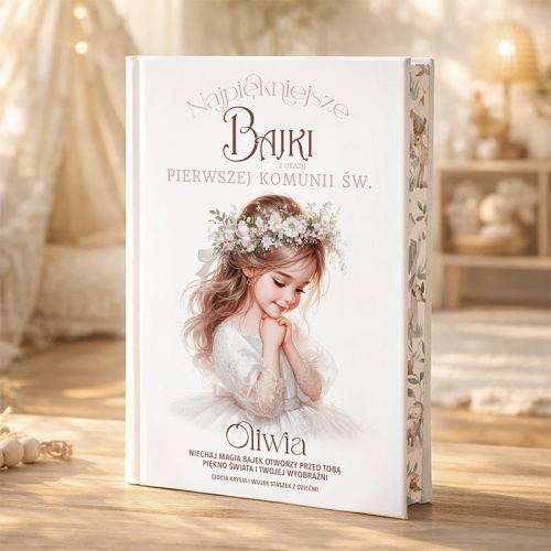 Książka z bajkami na Komunię dla dziewczynki.