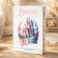 Książka z grafiką pałacu na okładce. Personalizowany prezent dla dziewczynki.