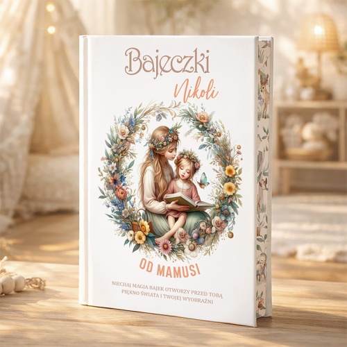 Książka z bajkami z personalizowaną okładką.