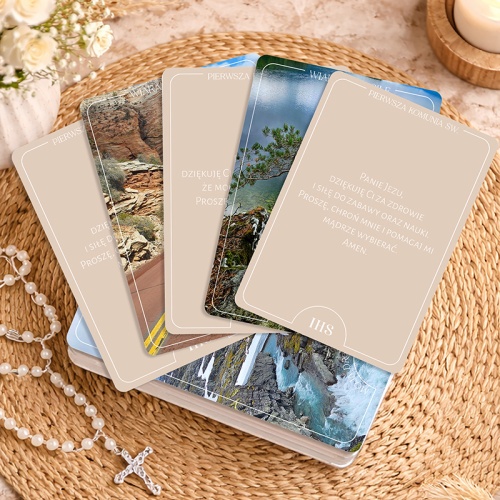 Karty z modlitwami dla dziecka na pierwsza komunie