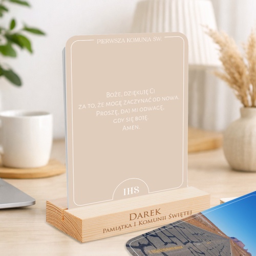 Zestaw kart modlitewnych z personalizowaną podstawką