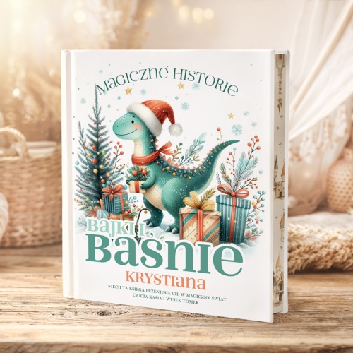 Personalizowana książka z bajkami dla dzieci ze świąteczną okładką