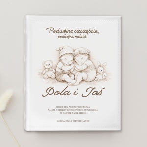 ALBUM Tradycyjny Prezent dla Bliźniaków Chłopca i Dziewczynki