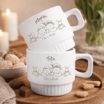 ZESTAW KUBKI Ryflowane Prezent na Narodziny dla Rodziców Bliźniaczek