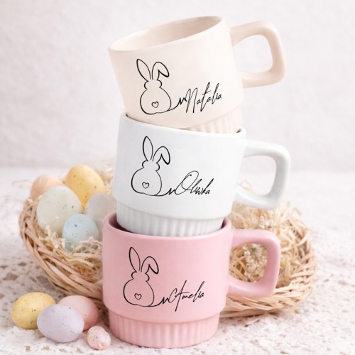 Personalizowany kubek wielkanocny z motywem zajączka