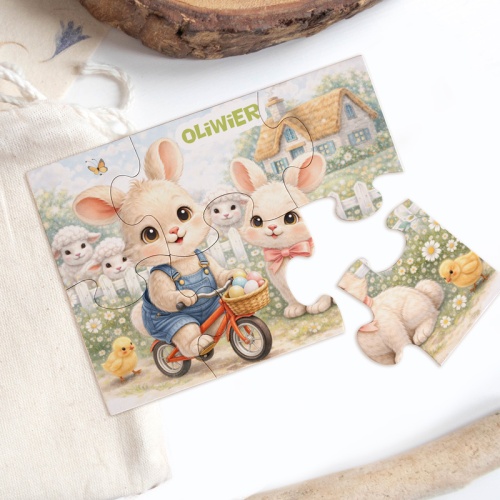 Personalizowane puzzle wielkanocne z imieniem dziecka