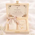 SKRZYNECZKA Pamiątka Sakramentu Chrztu Świętego z Różańcem