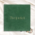 KSIĘGA ALBUM z Weluru Twój Tekst na Okładce Grawerowany