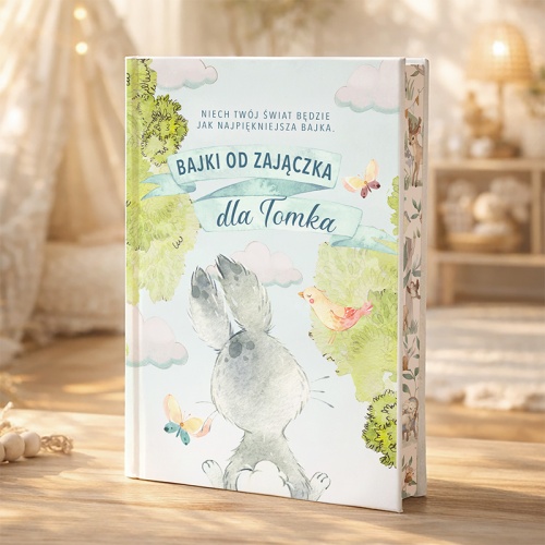 Bajki z zajaczkiem na okładce dla dziecka