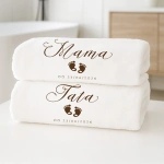 KOMPLET Ręczników Kąpielowych na Prezent dla Świeżo Upieczonych Rodziców