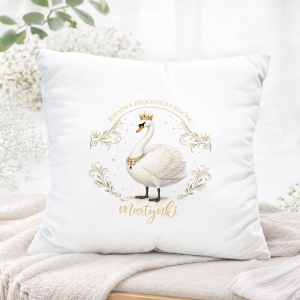 PODUSZKA Łabędź prezent na urodzinki dla dziewczynki
