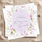 ZAPROSZENIA uniwersalne na komunię Polne Kwiaty 10szt