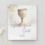 ALBUM na Zdjęcia Komunijne Prezent na Komunię Kielich Boho
