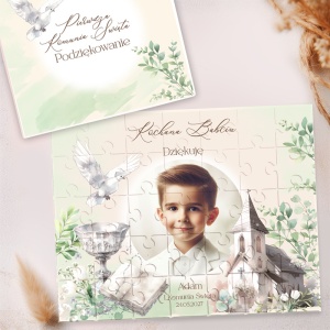 PUZZLE Ze Zdjęciem Podziękowanie Dla Dziadków Na Komunię Św.