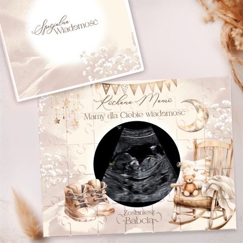 puzzle powiadomienie o ciąży przyszłej babci