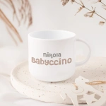 Plastikowy KUBEK z Imieniem na Babyccino Prezent dla Dziecka