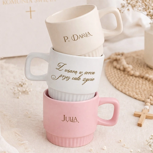 Kubek na prezent dla osoby wierzącej. Praktyczny prezent dla księdza, siostry zakonnej, dziecka.