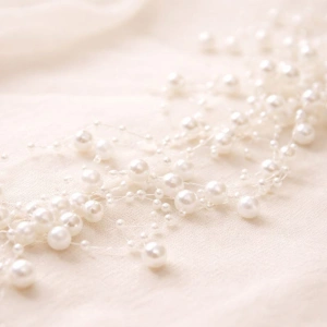 Girlanda na żyłce małe i duże perły 5 szt.