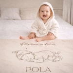 RĘCZNIK Kąpielowy Niemowlęcy z Imieniem Prezent na Narodziny Dziewczynki