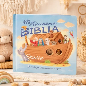 BIBLIA Dziecięca z Okienkami Personalizowany Prezent dla Dziecka