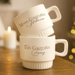 KUBEK Ryflowany Eleganckie Podziękowanie dla Rodziców Chrzestnych