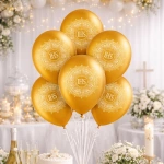 BALONY KOMUNIJNE Dekoracja Sali Komunijnej z Motywem IHS