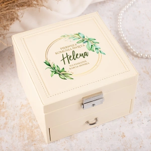 SZKATUŁKA na Biżuterię Elegancki Prezent na Komunię Dziewczynki