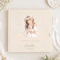 Album welurowy na Komunię dziewczynki. Album ze wstążkami.