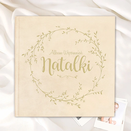 Księga welurowa z grawerowanym imieniem