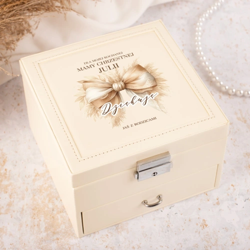 szkatułka na biżuterię podziękowanie dla matki chrzestnej