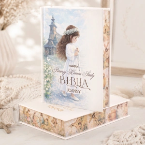 BIBLIA Komunijna Religijny Prezent na Komunię dla Dziewczynki