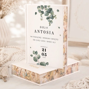 BIBLIA prezent na Komunię z imieniem Świeży Eukaliptus