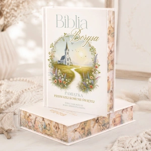 BIBLIA prezent na Komunię z imieniem dziecka i podpisem