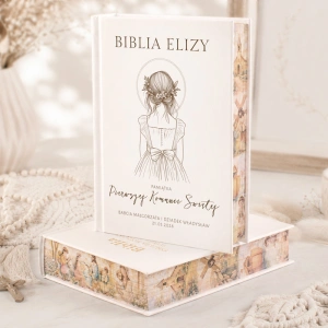 BIBLIA Prezent Na Komunię z IMIENIEM Pierwsza Komunia Święta