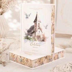 BIBLIA dziecięca ilustrowana z imieniem na Chrzest