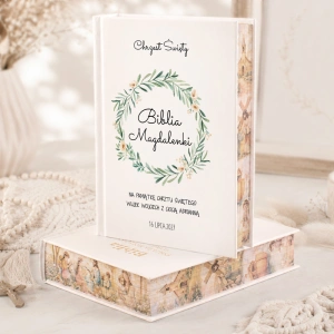 BIBLIA pamiątka Chrztu dla dziecka Greenery